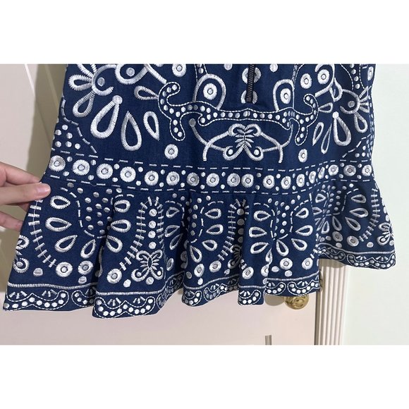 Alice + Olivia Blue and White Mini Dress - Picture 13 of 13